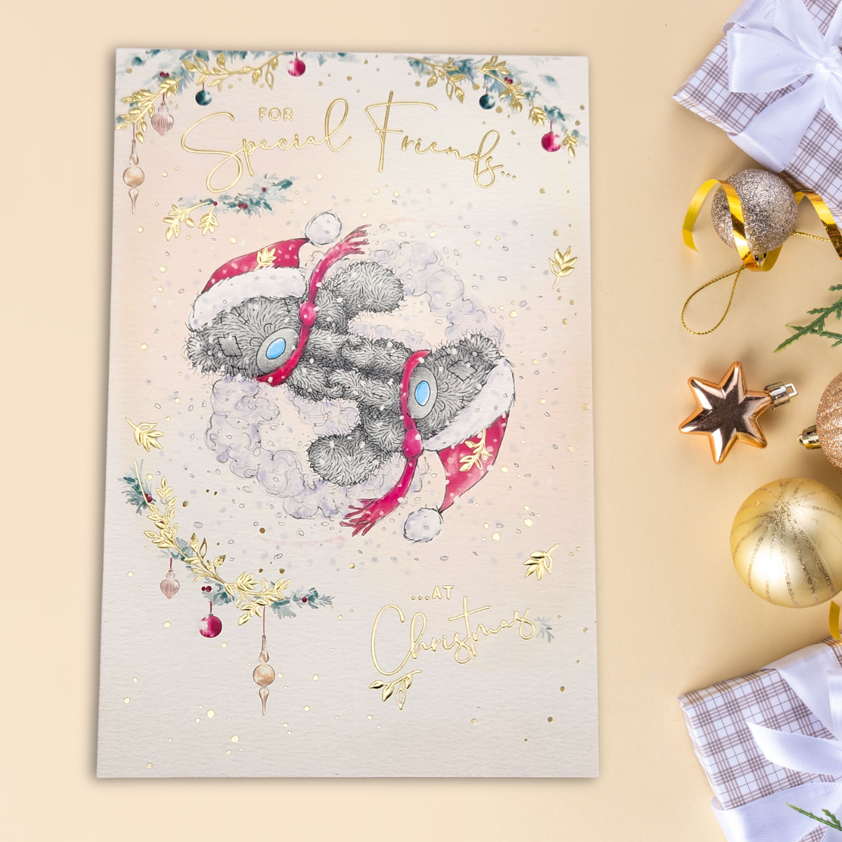 Friends Christmas Card - Me To You Bears Playing