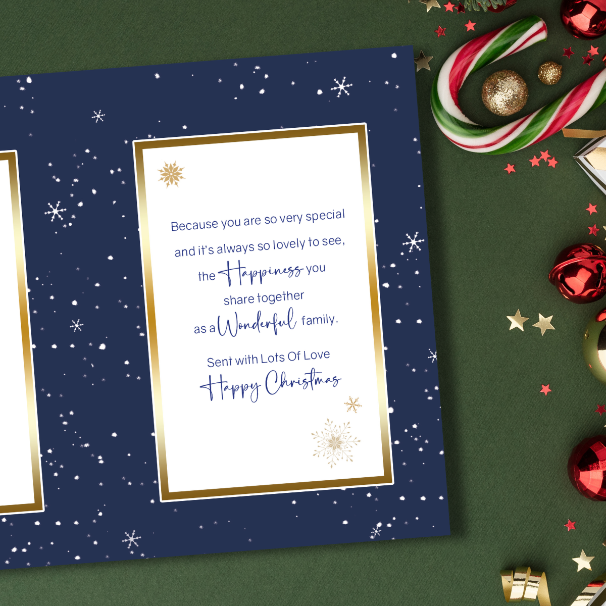 Son & Daughter-In-Law Christmas Card - Large Snow Scene