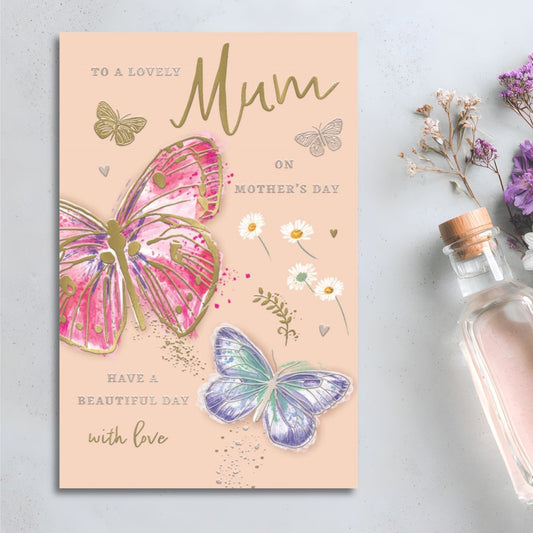 Mum Mother's Day Large Card - Luxury Butterflies