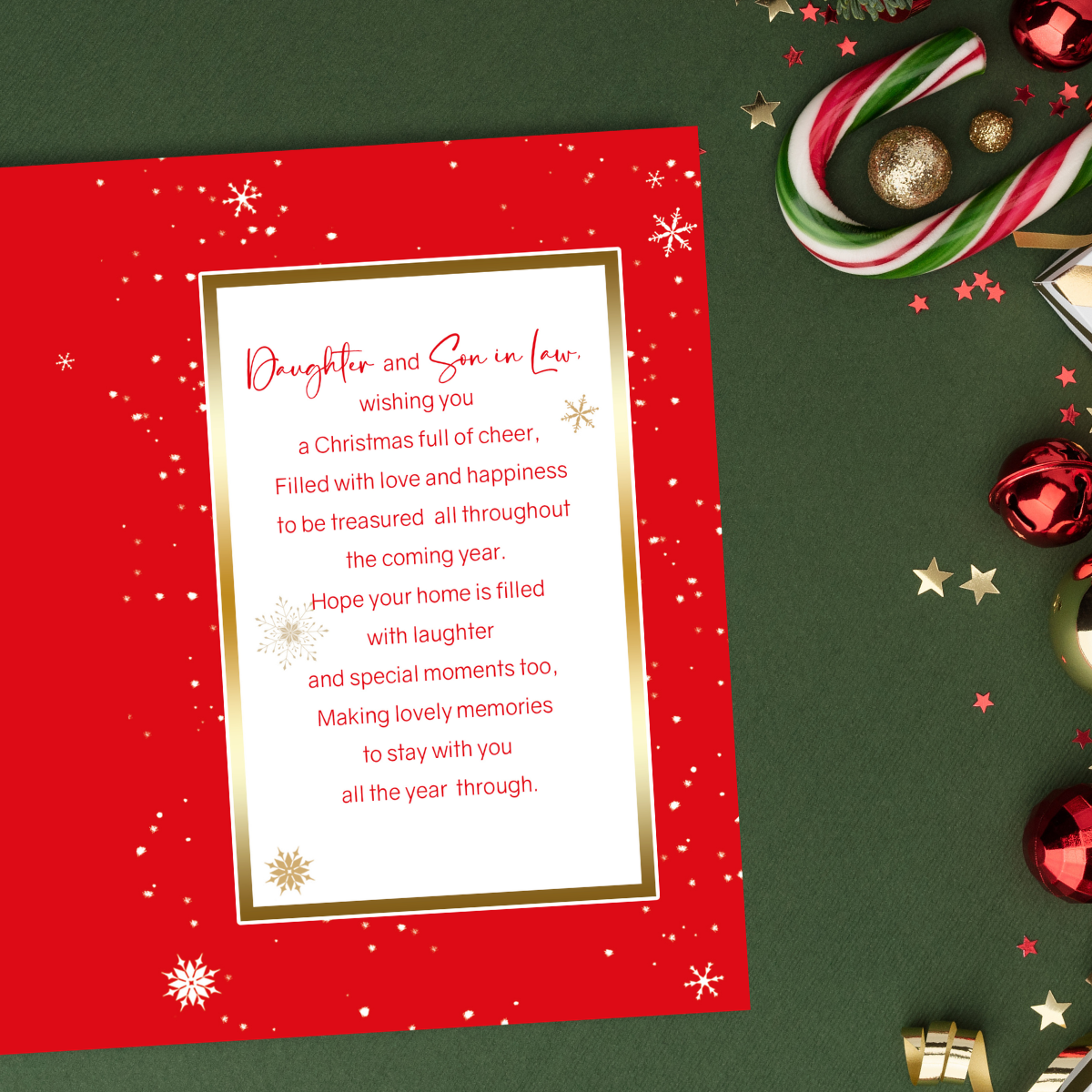 Daughter & Son-In-Law Christmas Card - Snowy Postbox