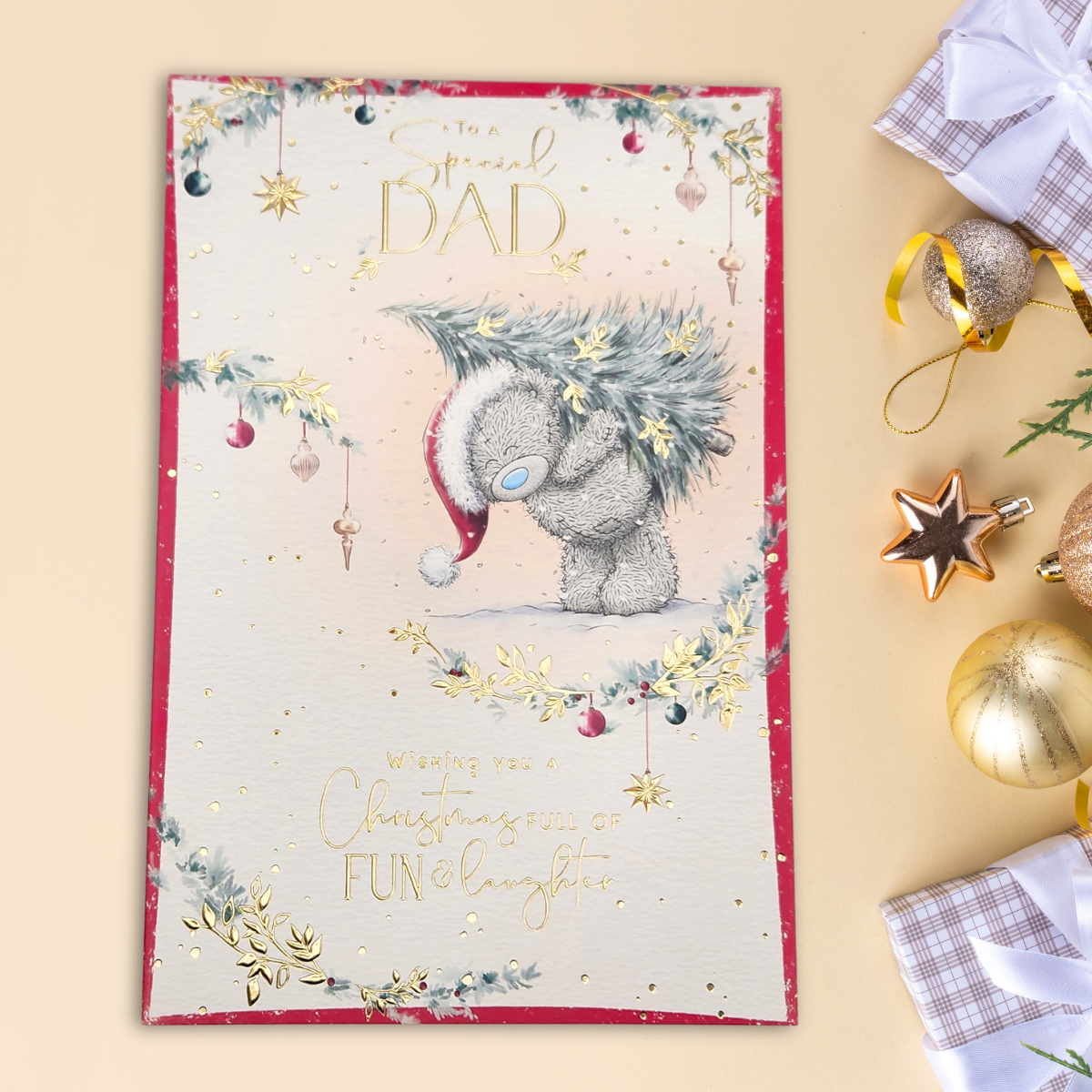Dad Christmas Card - Me To You Tree Delivery