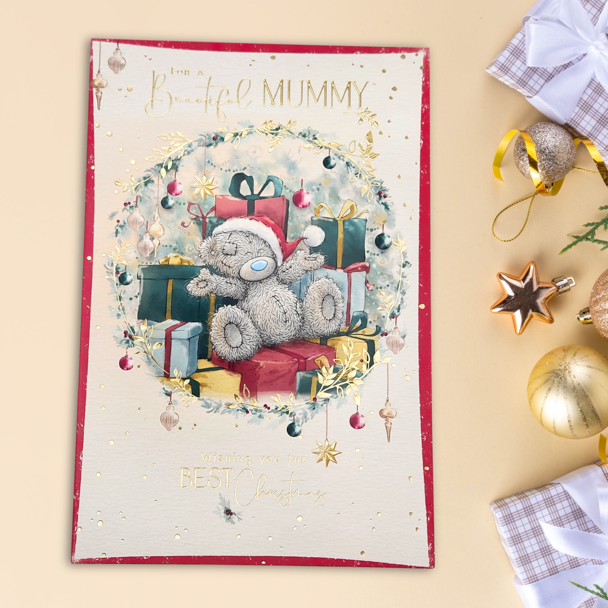 Mummy Christmas Card - Me To You Bear With Gifts