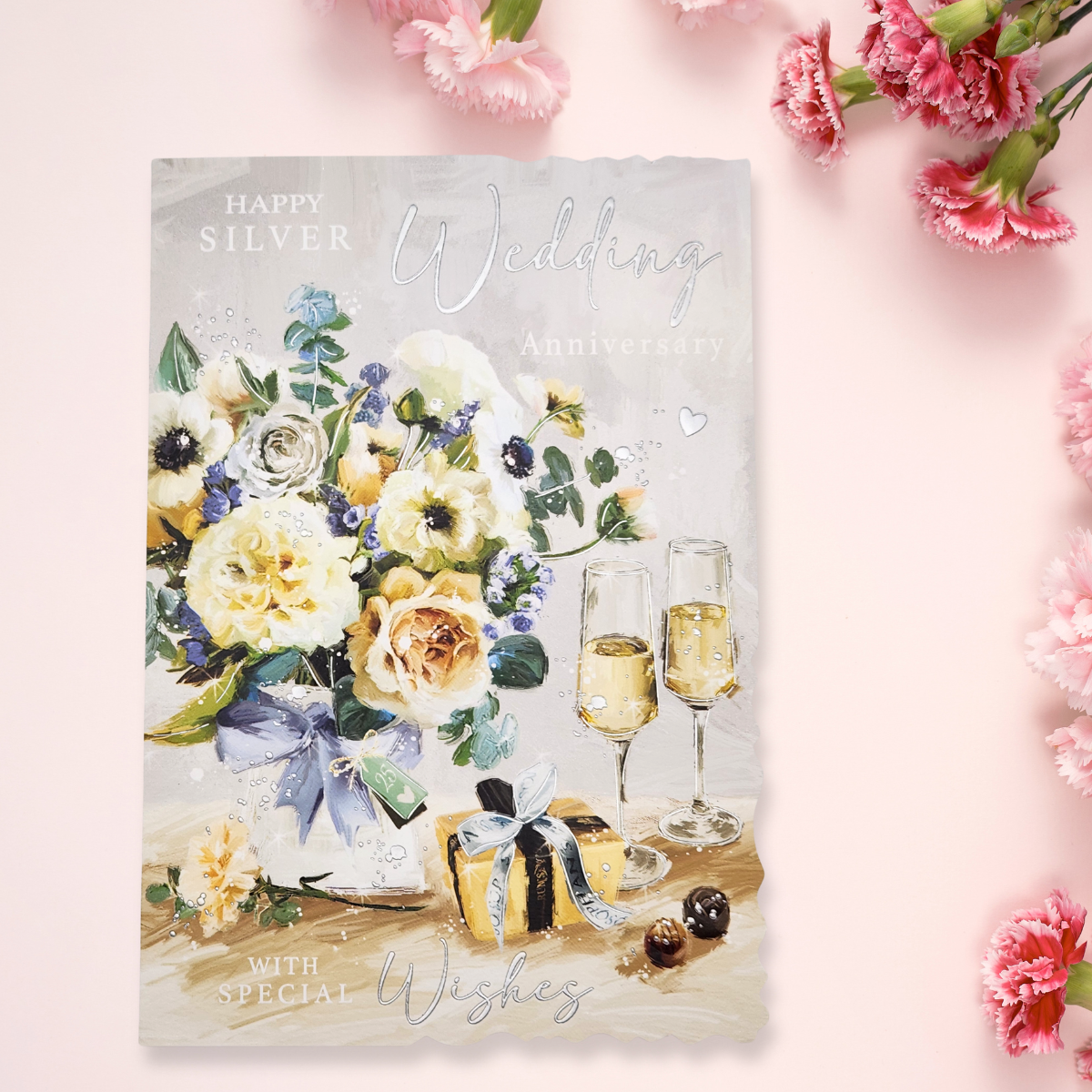 Silver Wedding Anniversary Card - 25th Velvet Gallery