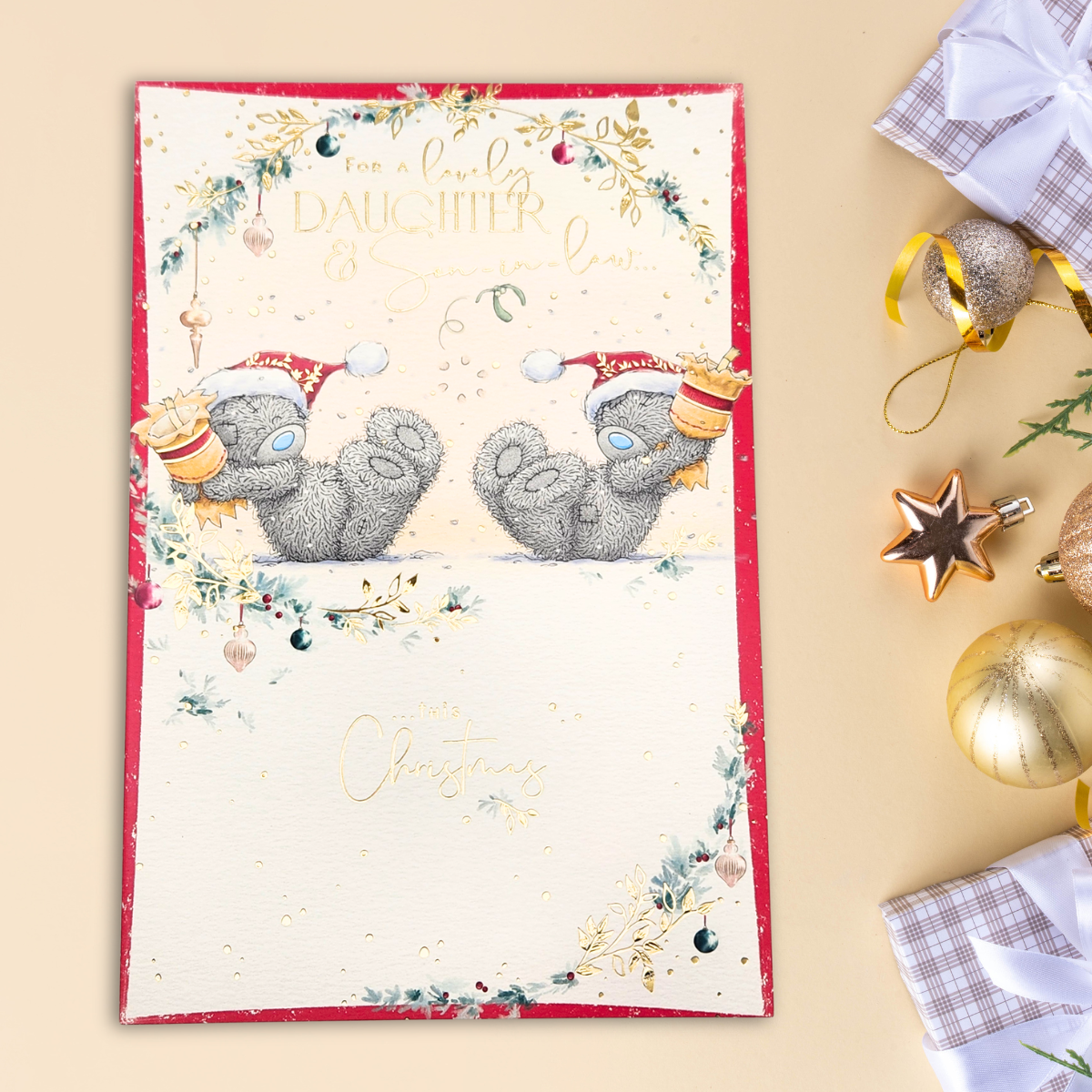 Daughter & Son-In-Law Christmas Card - Me To You Bears