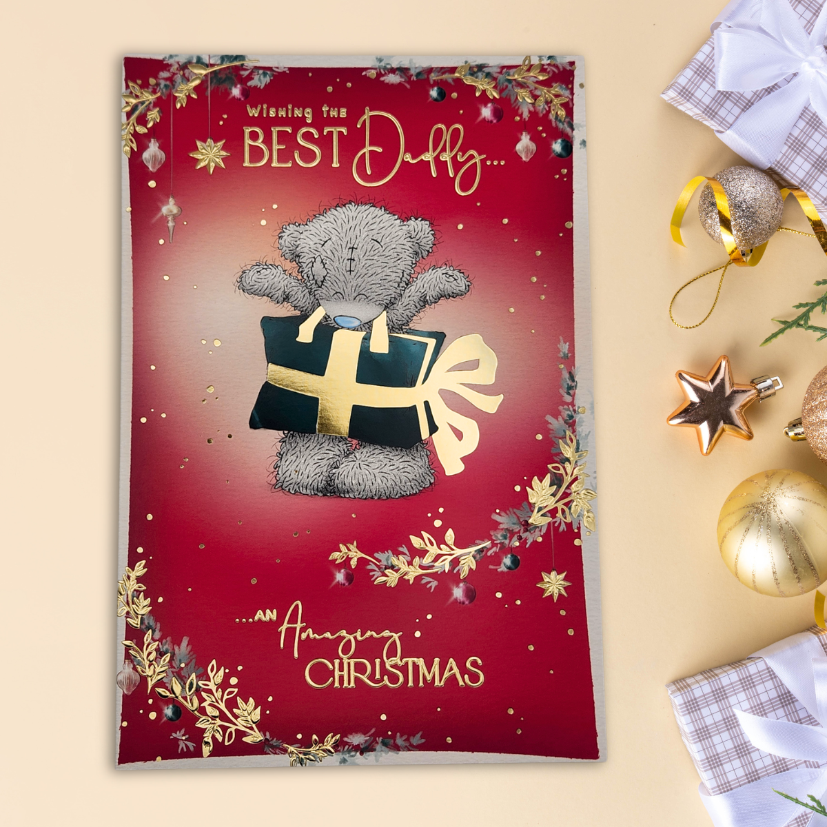 Daddy Christmas Card - Me To You Tree Gift