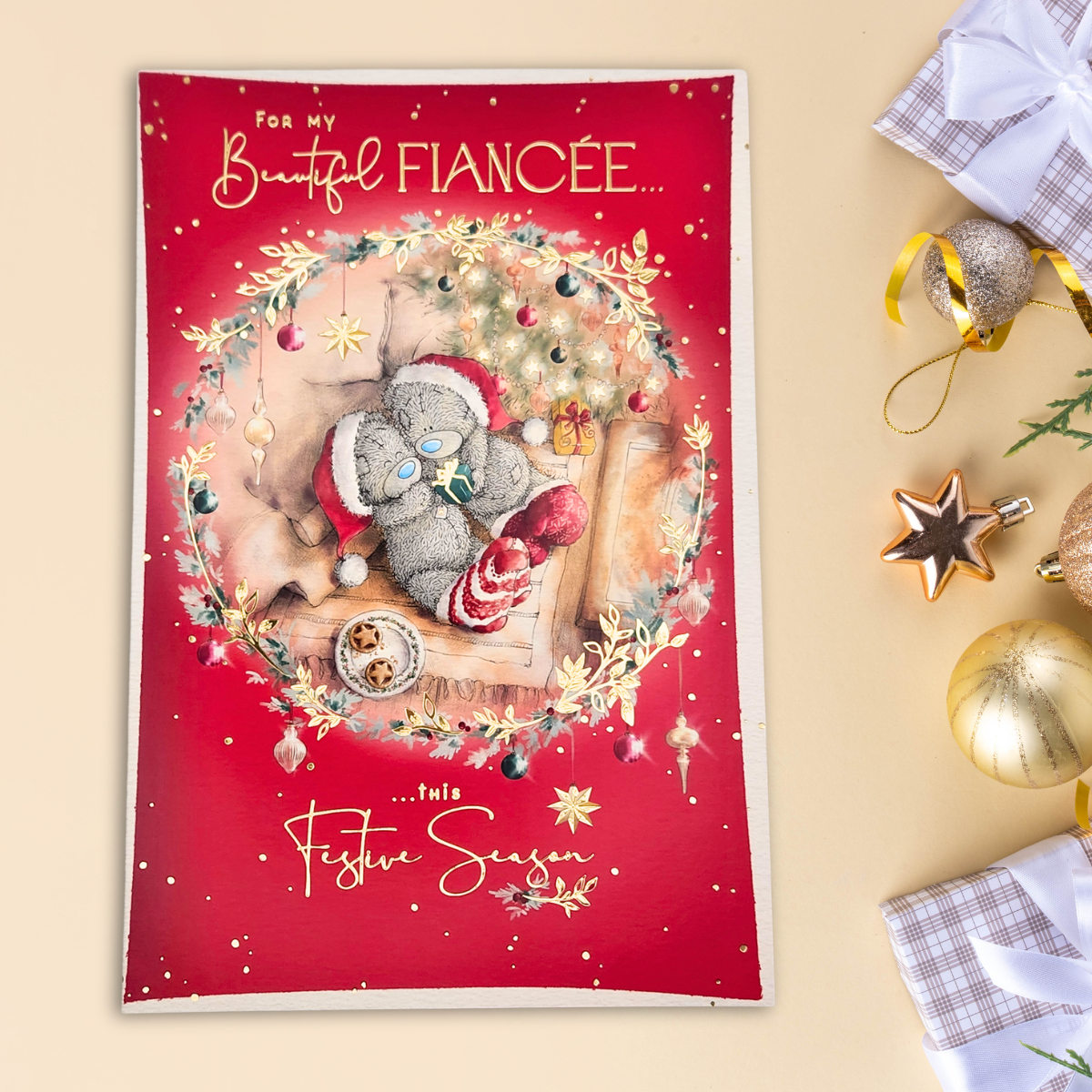Fiancée Christmas Card - Me To You Gift