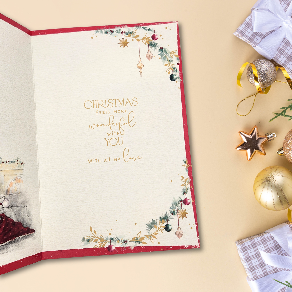 Fiancée Christmas Card - Me To You Gift
