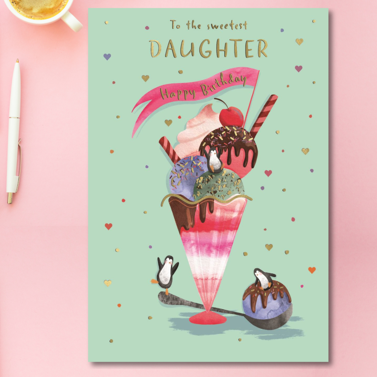 Daughter Birthday Card - Big World Little Things Ice Cream Sundae