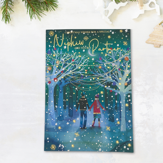 Nephew & Partner Christmas Card - Festive Stroll