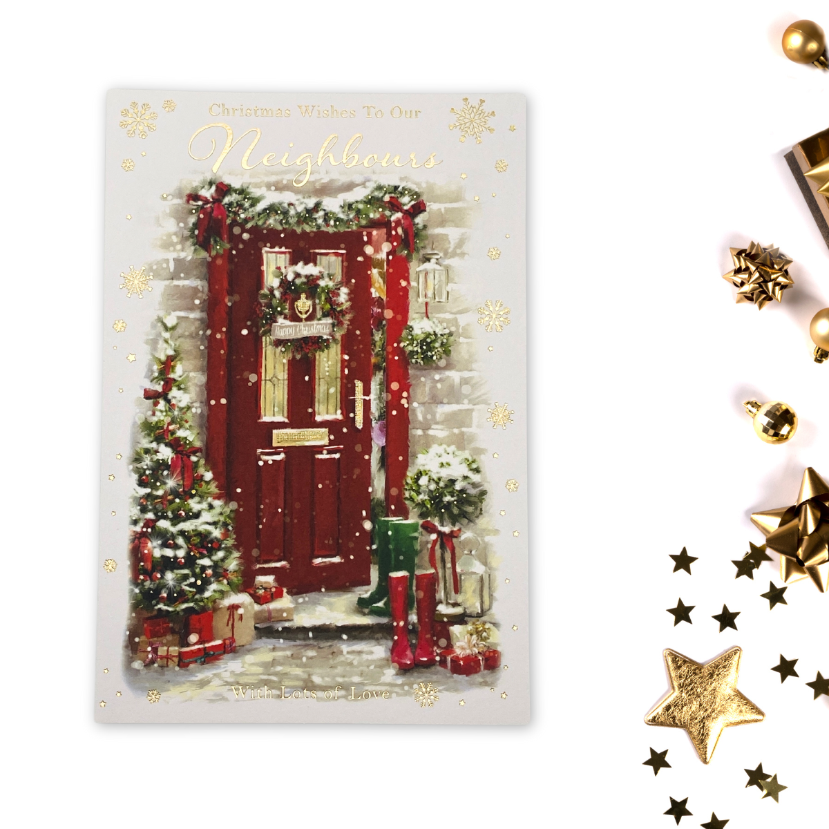 Neighbours Christmas Card - Welcome At The Door