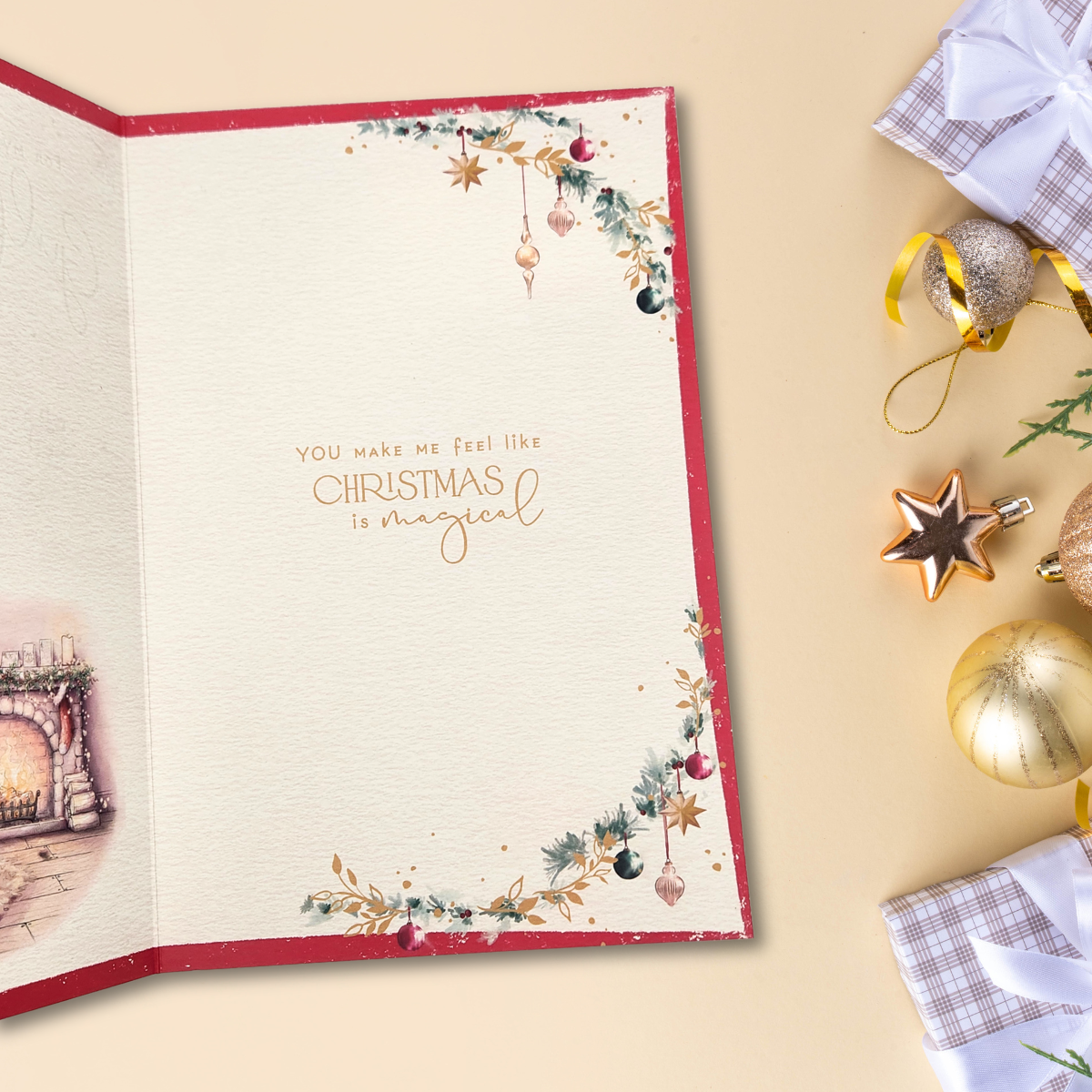 Girlfriend Christmas Card - Me To You Bears Snowy Socks