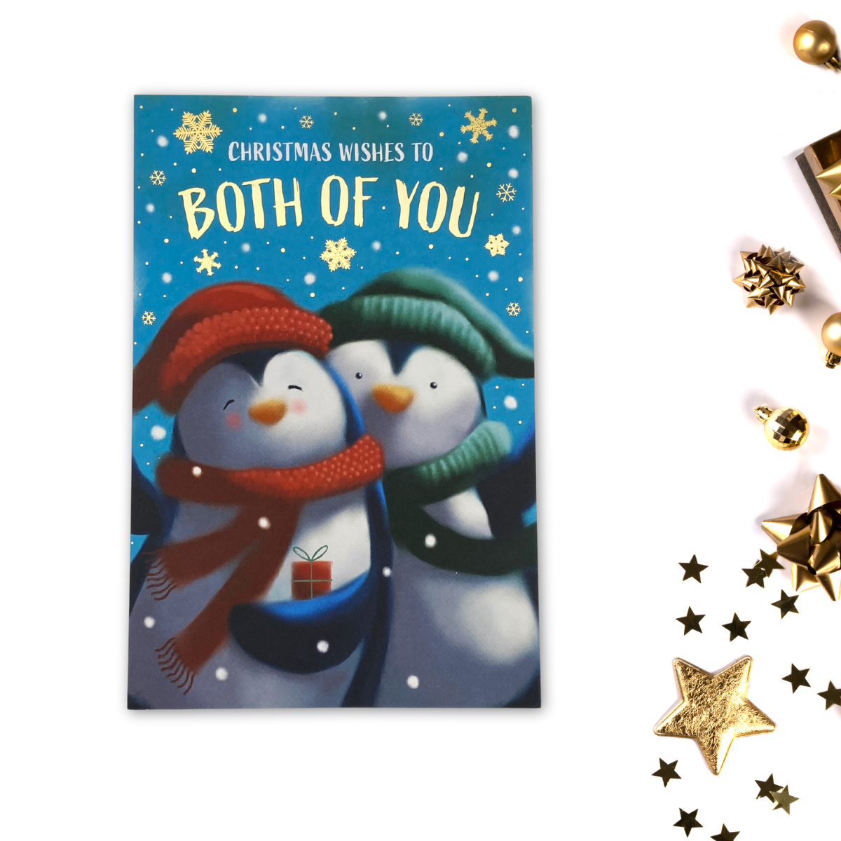 Both Of You Christmas Card - Cute Penguins