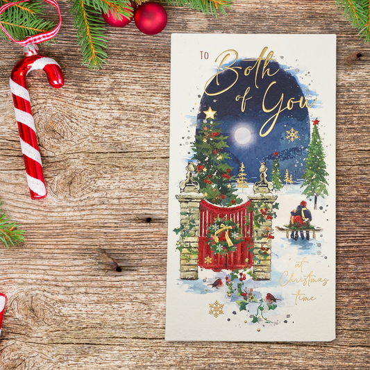 Both Of You Christmas Card - Twilight Moonlit Night