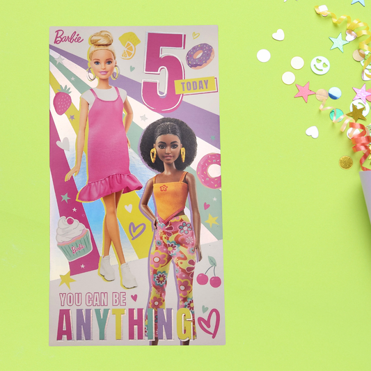 5th Birthday Card - Barbie