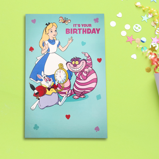 Disney Alice In Wonderland Birthday Card - Birthday Butterfly