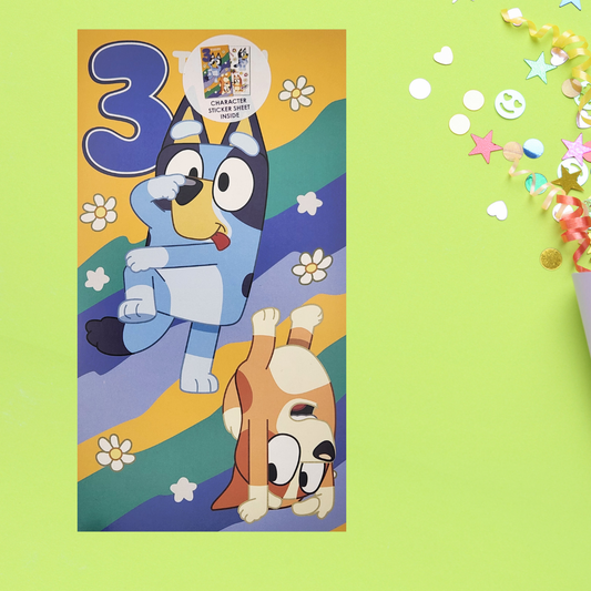 3rd Birthday Card - Bluey