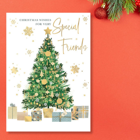 Friends Christmas Card - Decorated Tree