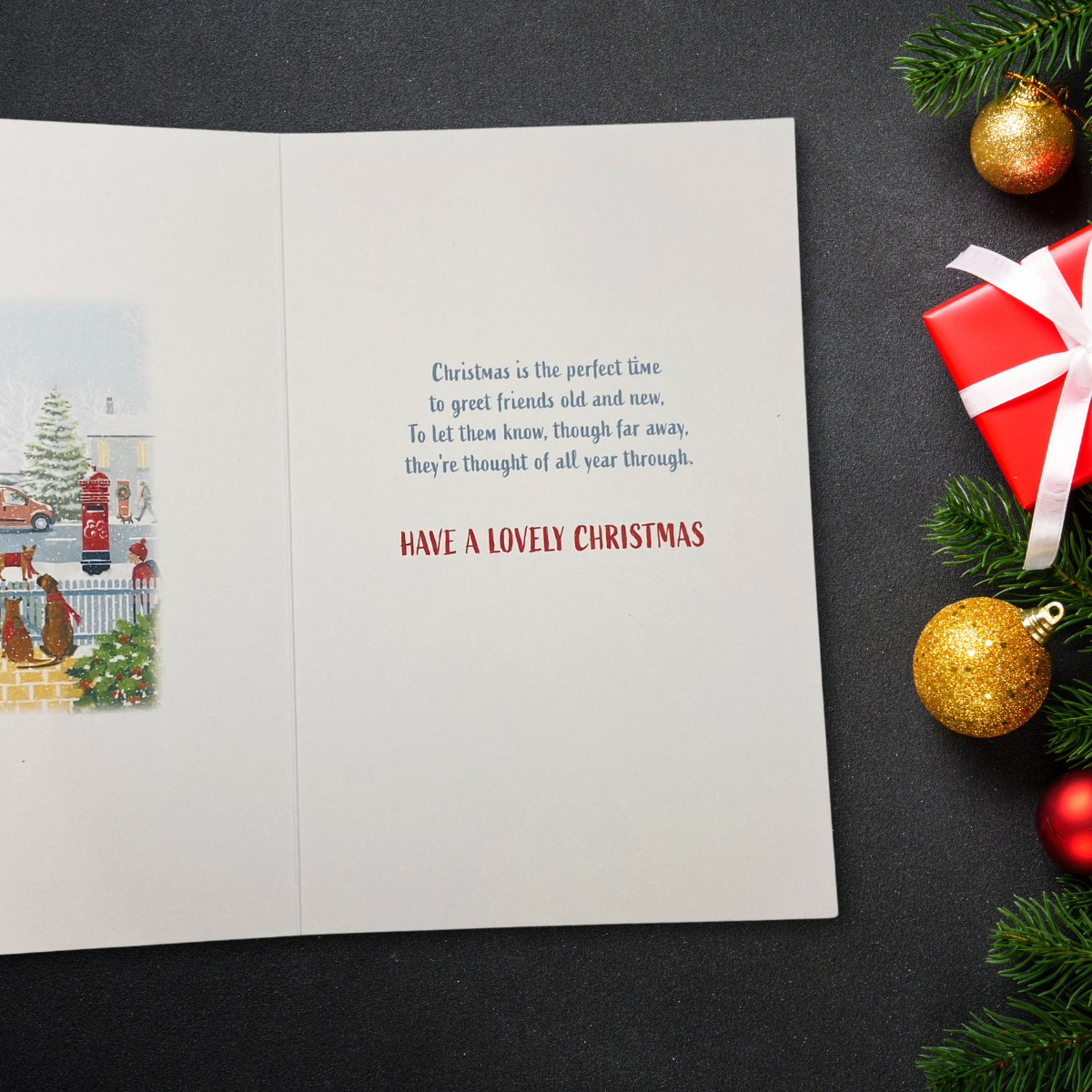 Across The Miles Christmas Card - Festive Town