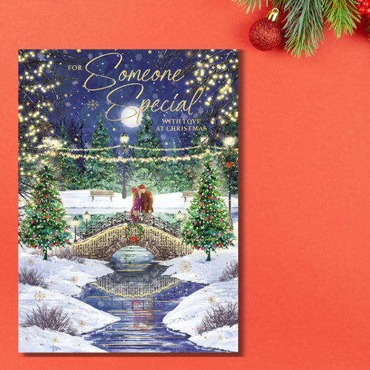 Someone Special Christmas Card - Moonlit Stroll