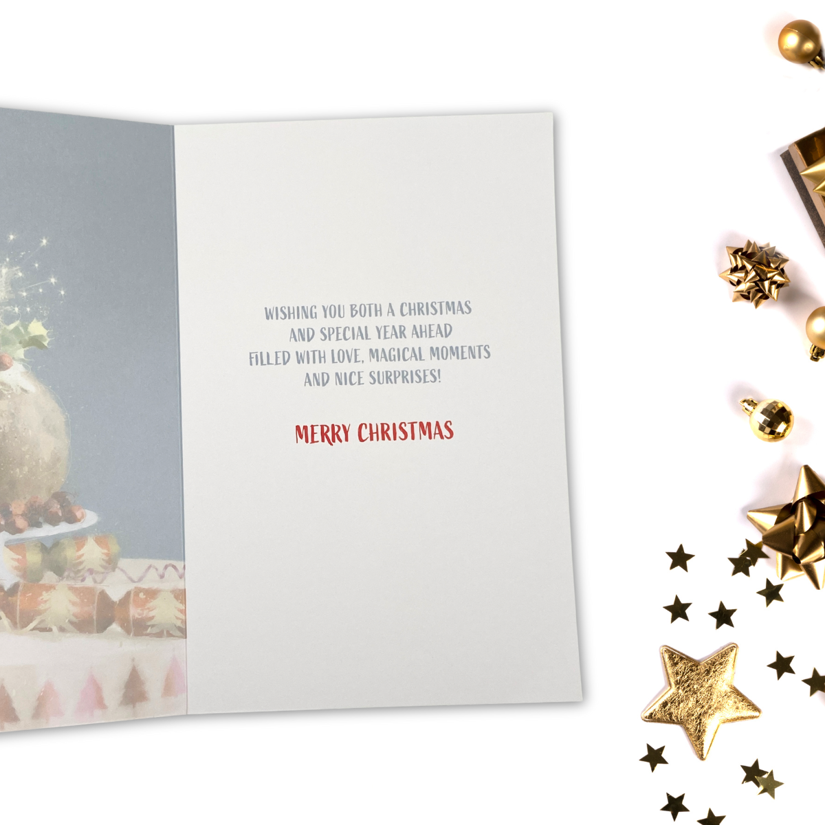 Friends Christmas Card - Festive Pudding