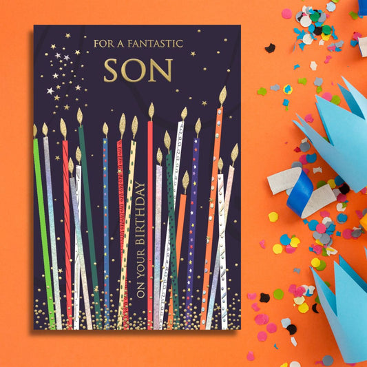 Son Birthday Card - Joy Candles