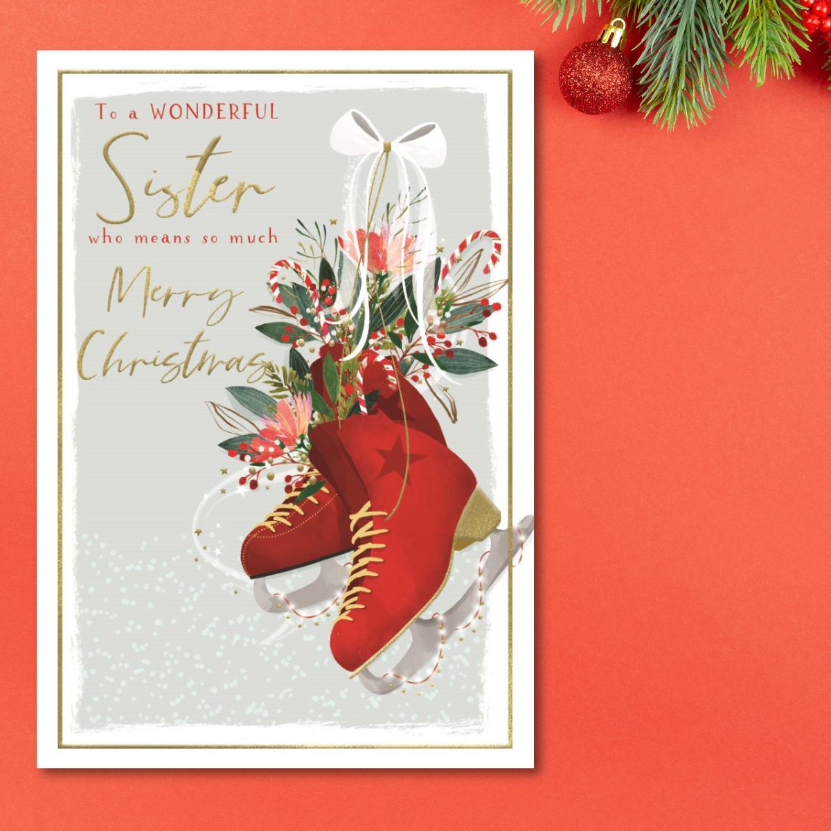 Sister Christmas Card - Skylight Ice Skating Boots