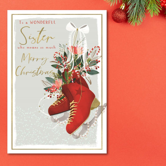 Sister Christmas Card - Skylight Ice Skating Boots