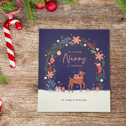 Nanny Christmas Card - So Lucky To Have You