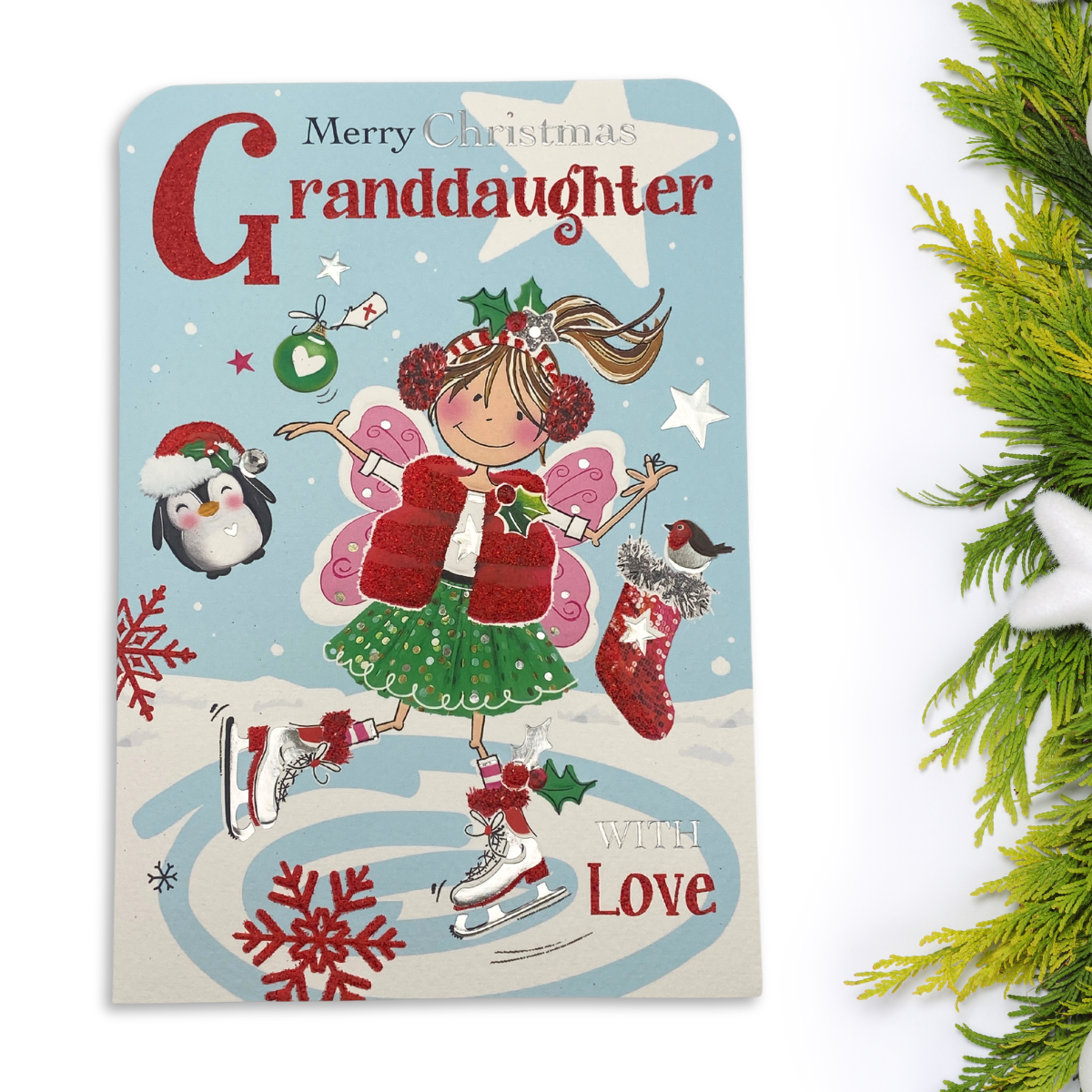 Granddaughter Christmas Card - Twingles