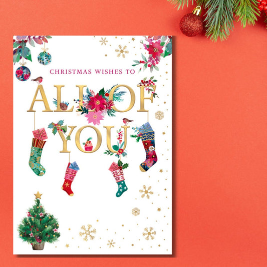 To All Of You Card - Decorated Stockings