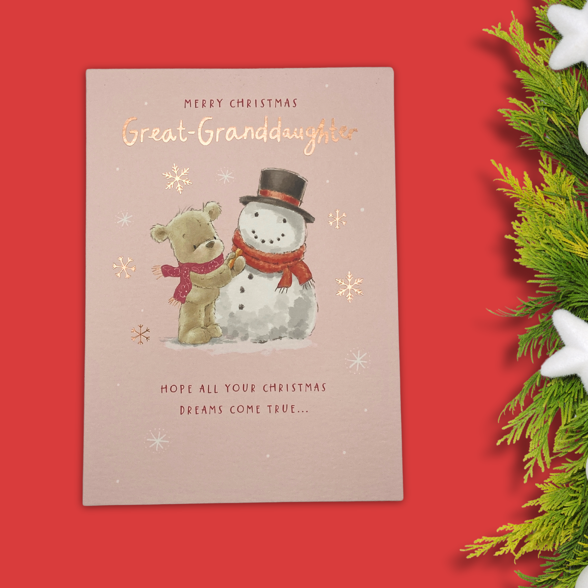 Great Granddaughter Christmas Card - Nutmeg