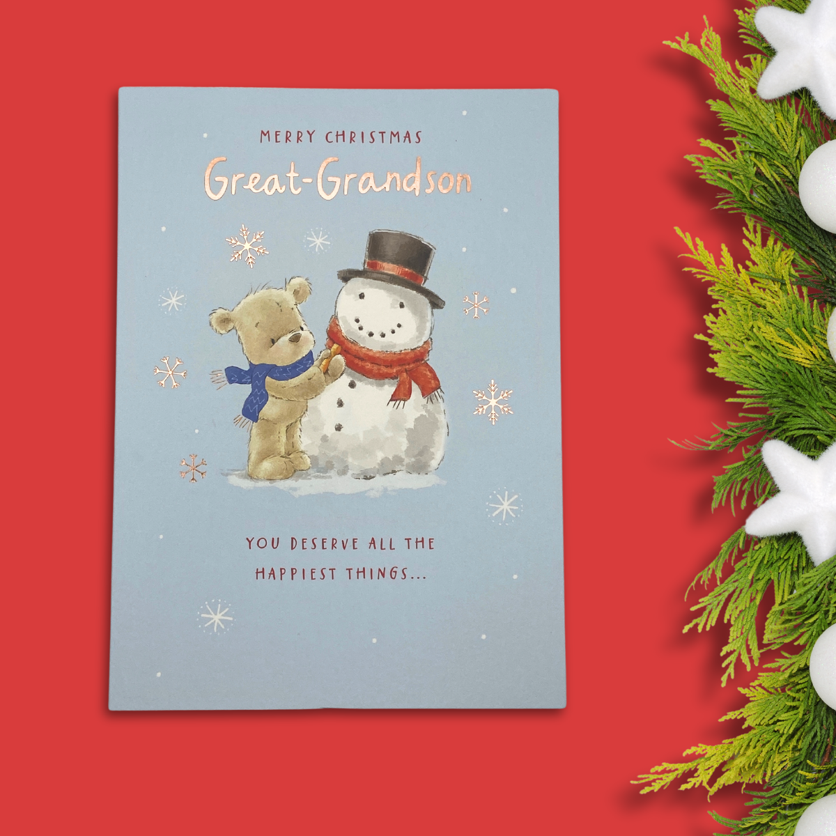 Great Grandson Christmas Card - Nutmeg