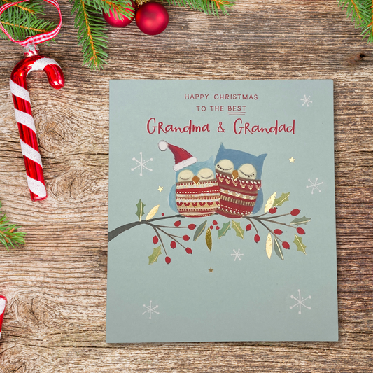 Grandma & Grandad Christmas Card - To The Best