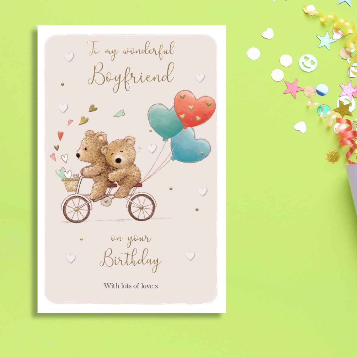 Boyfriend Birthday Card - Barley Bear