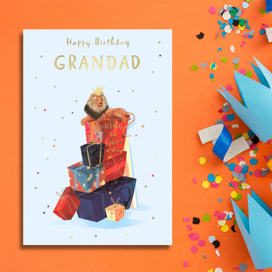 Grandad Birthday Card - Big World Little Things King For A Day