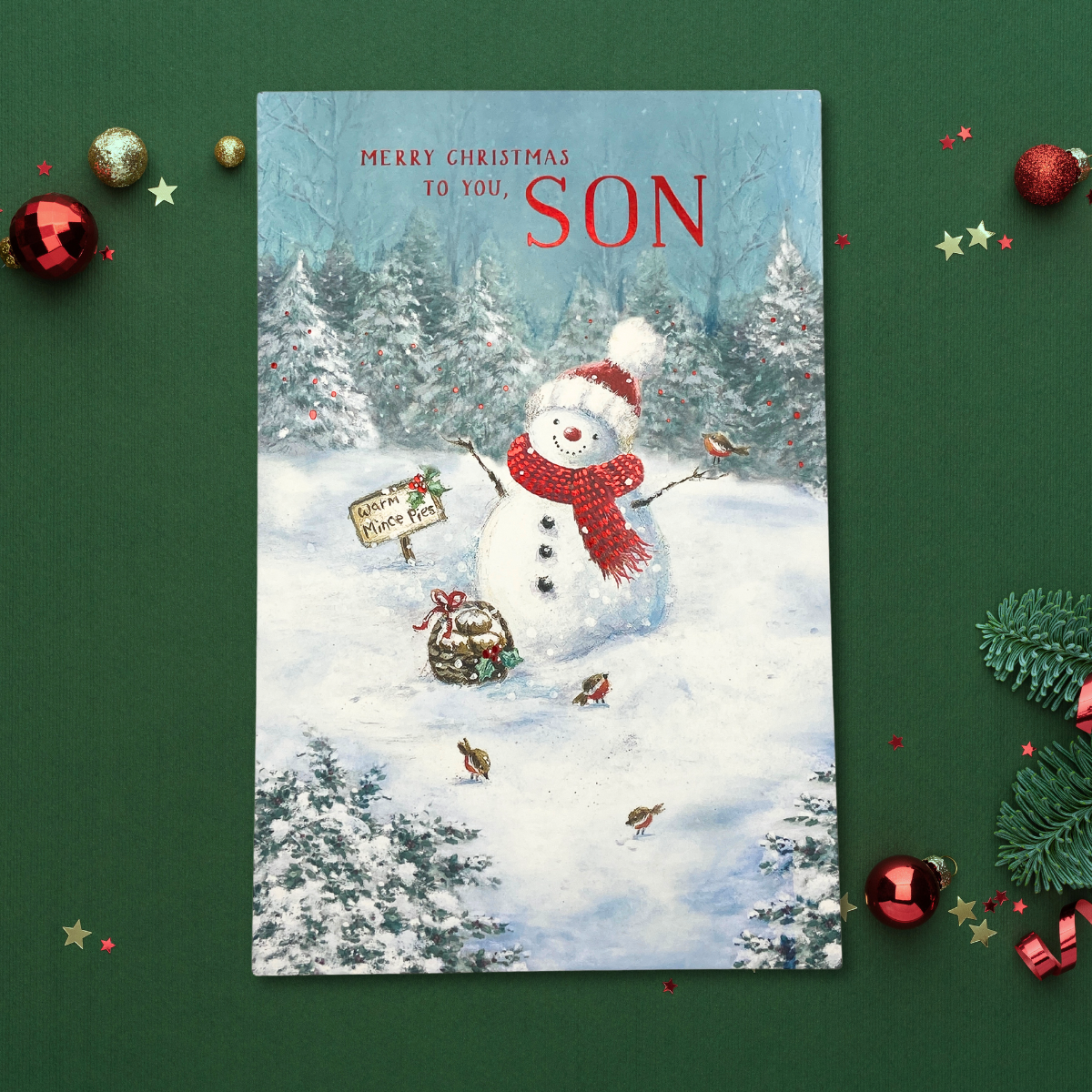 Son Christmas Card - Snowman