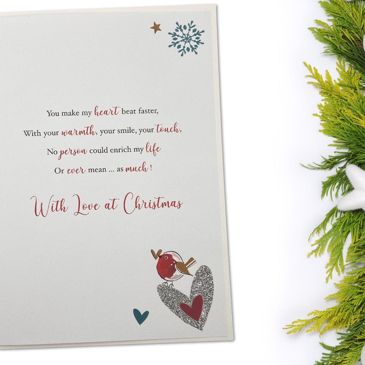 Partner Christmas Card - Signature Bottle & Robins