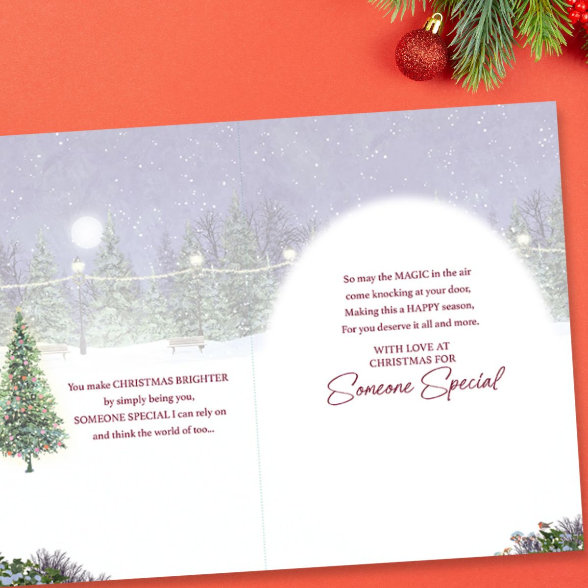 Someone Special Christmas Card - Moonlit Stroll