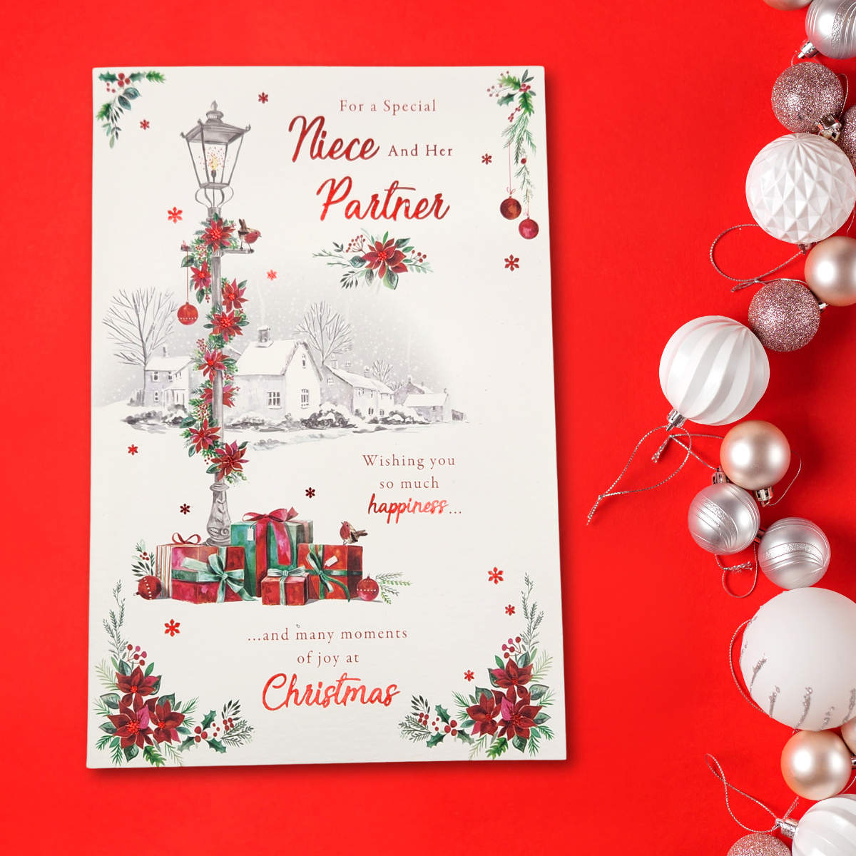 Niece & Partner Christmas Card - Moments Of Joy