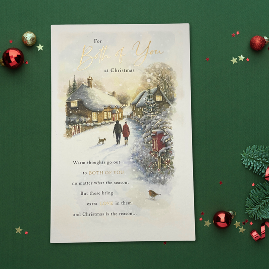 Both Of You Christmas Card - Snowy Stroll