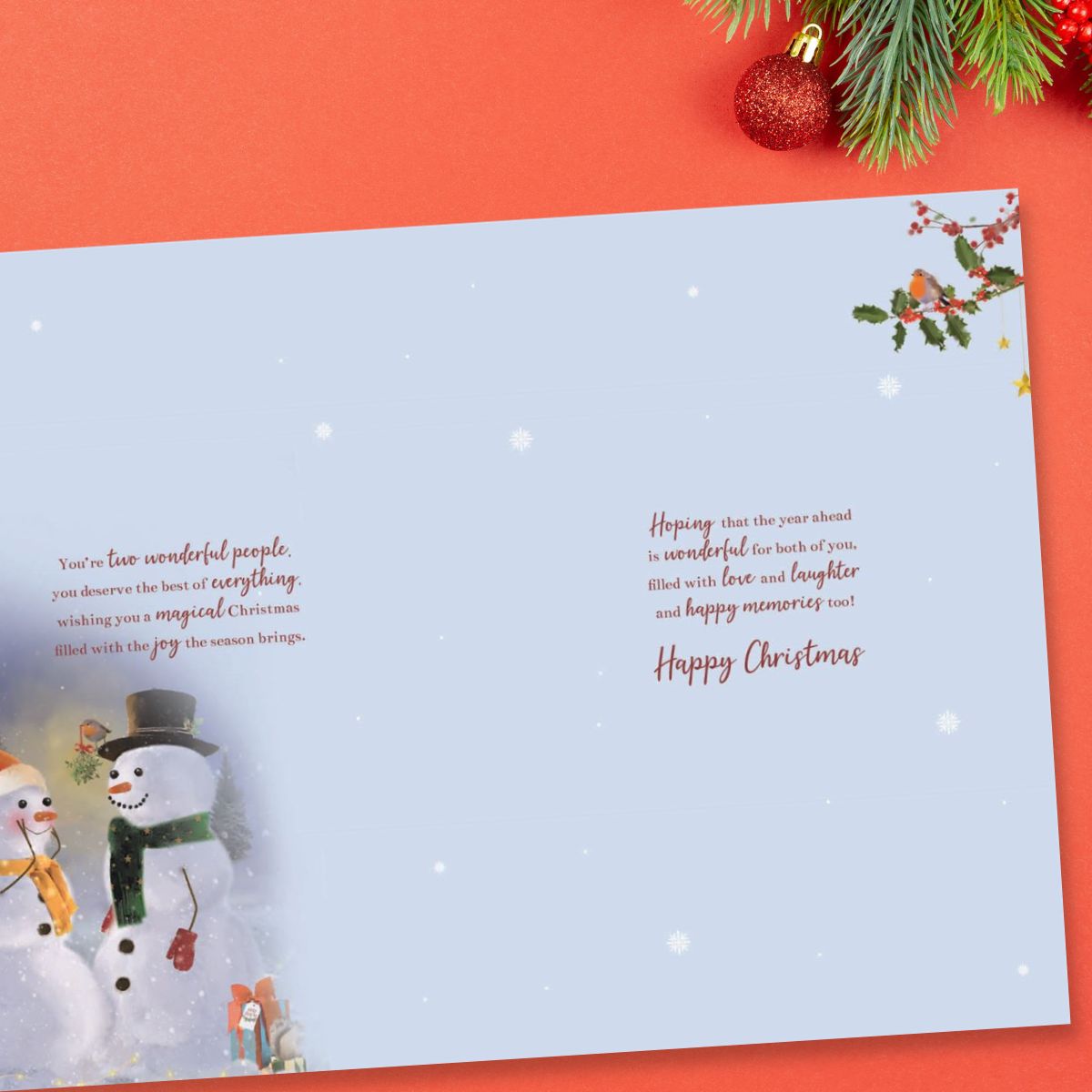 Sister & Brother-In-Law Christmas Card - Essence Snowmen