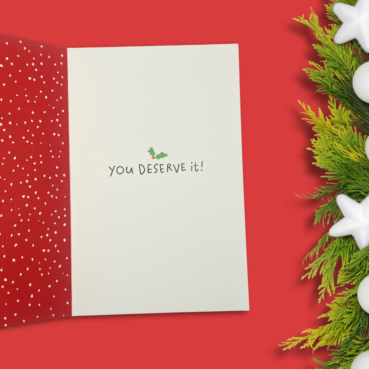 Teacher Christmas Card - You Deserve It