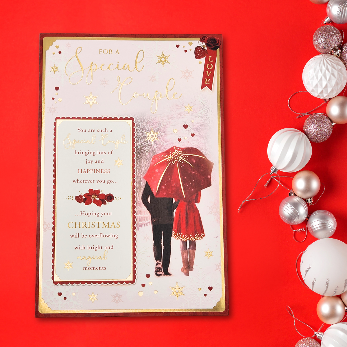 Special Couple Christmas Card - Joy And Happiness