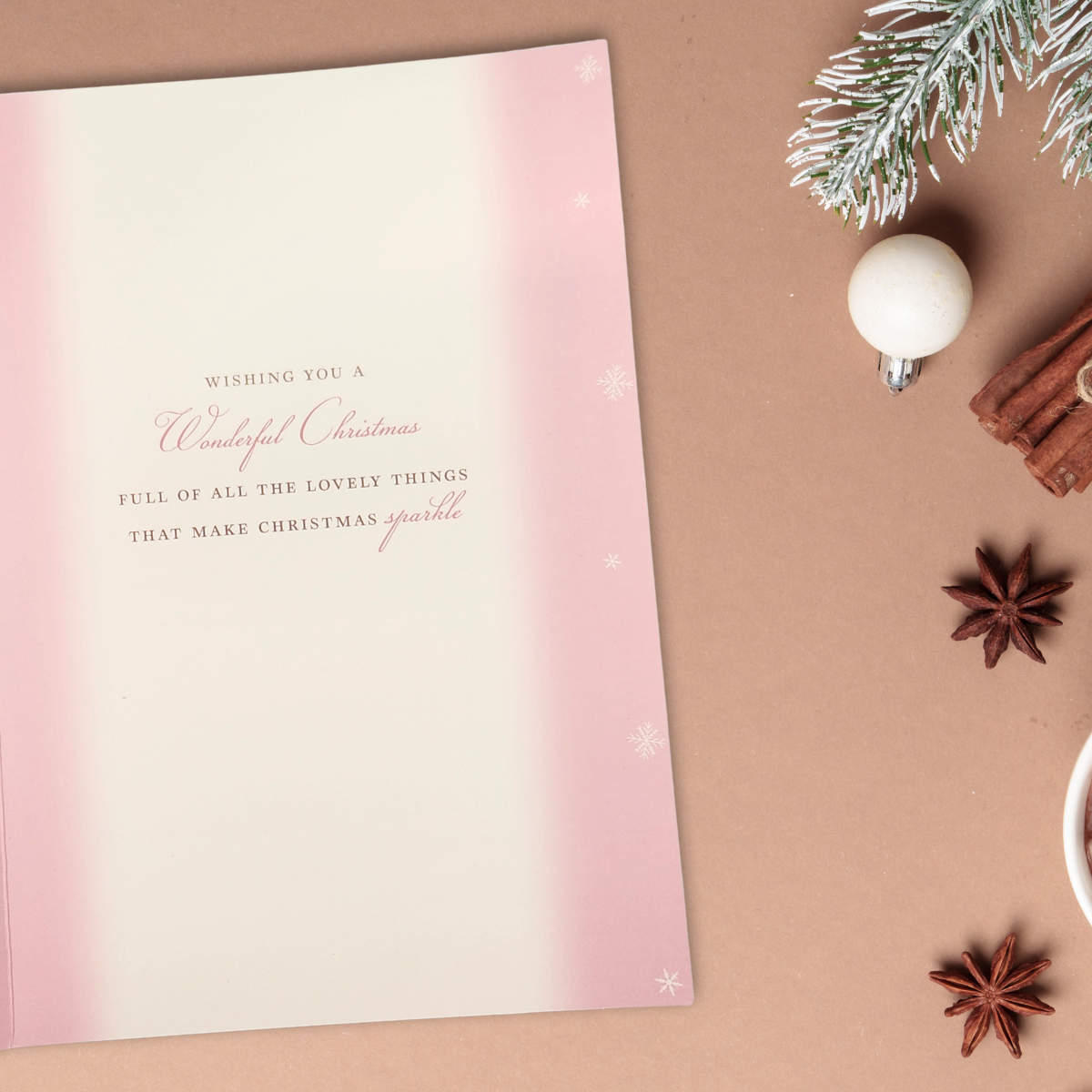 Sister Christmas Card - Gold Foiled Tree