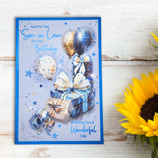 Son-In-Law Birthday Card - Bliss Gifts & Balloons