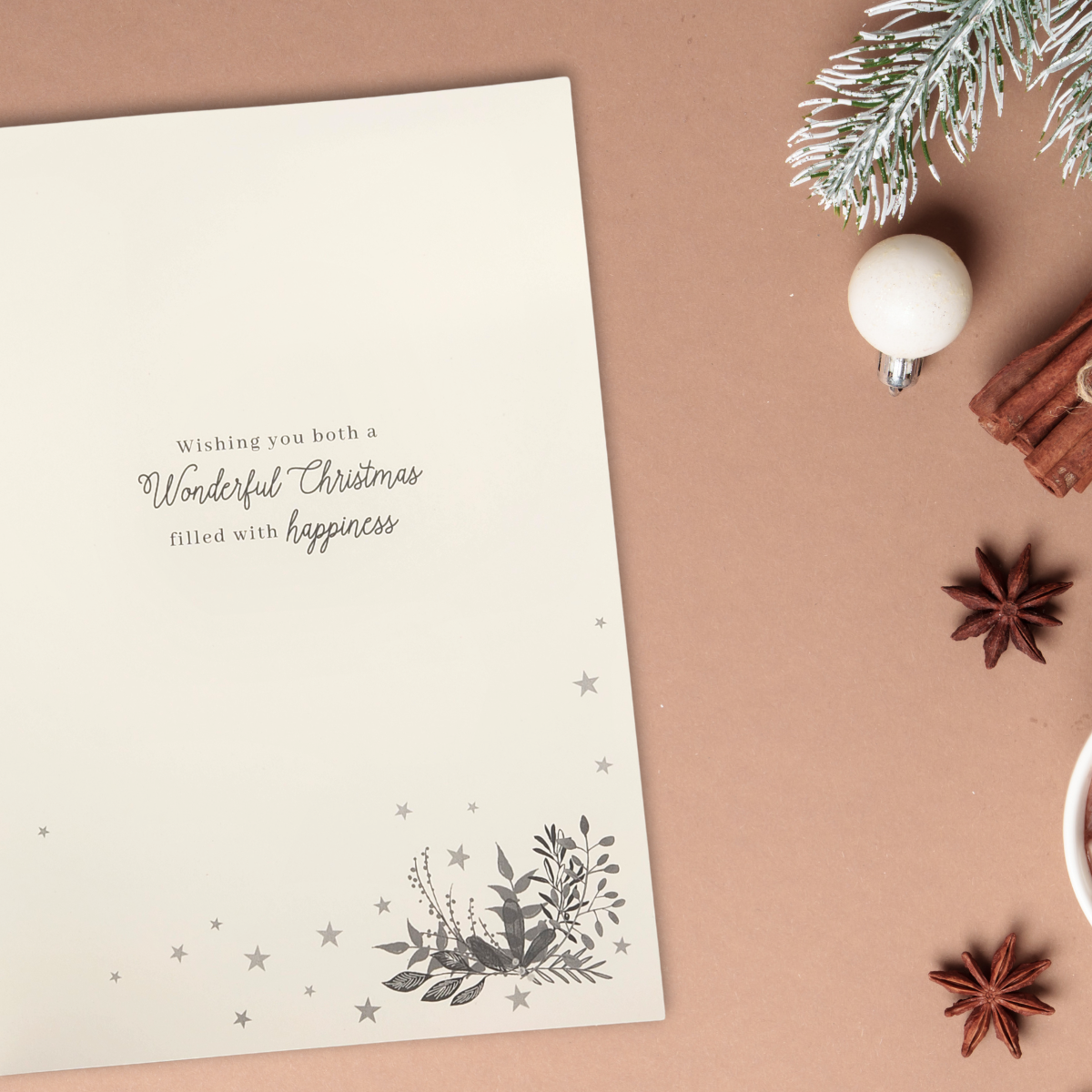 Sister & Brother-In-Law Christmas Card - Deer Wreath
