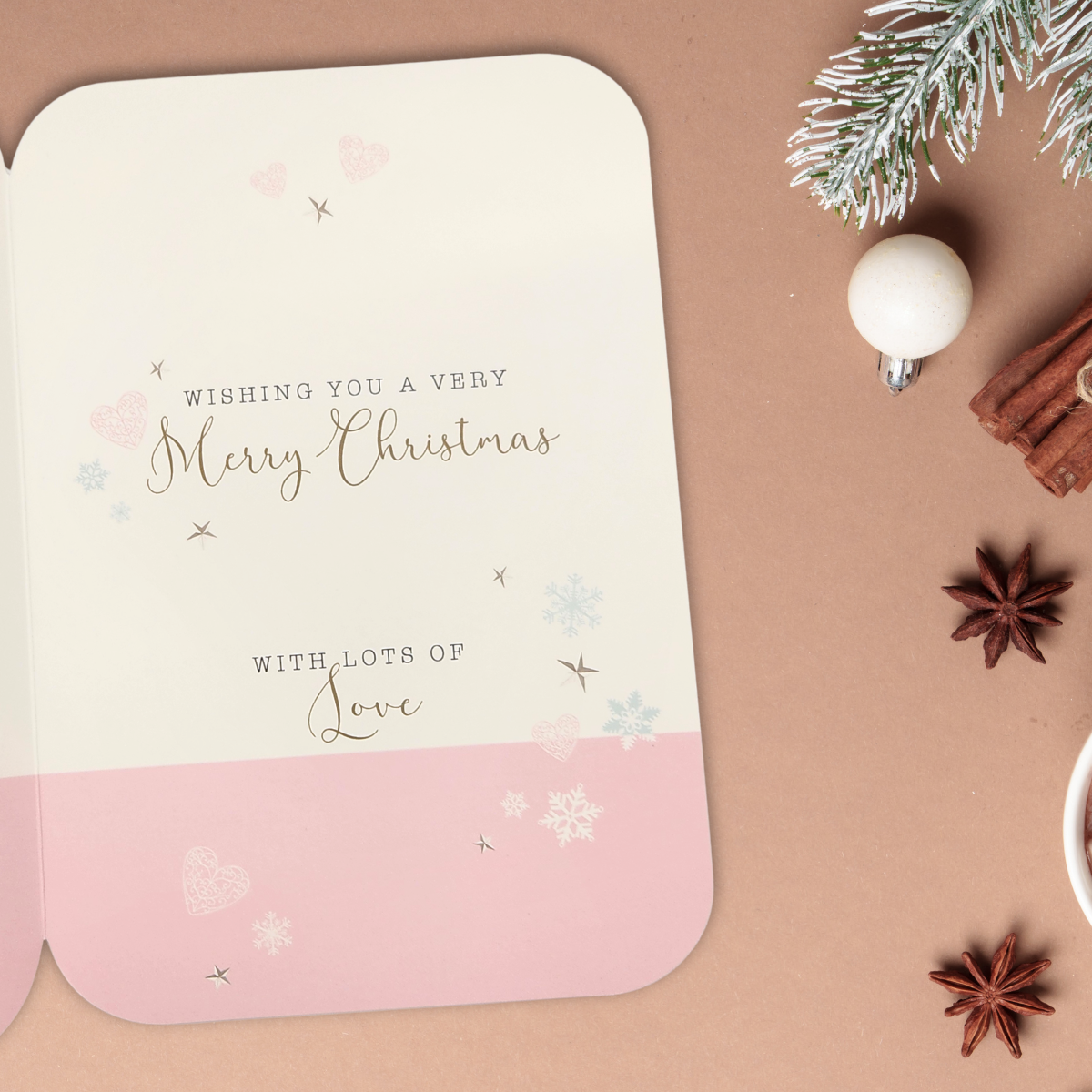 Wife Christmas Card - Gingerbread Tree & Gifts