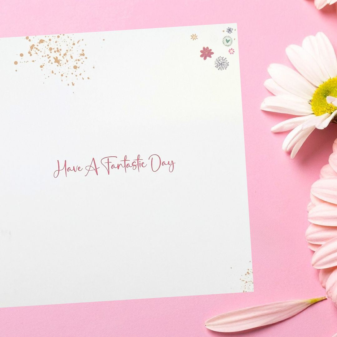 Carnival Birthday Card - Red Flowers