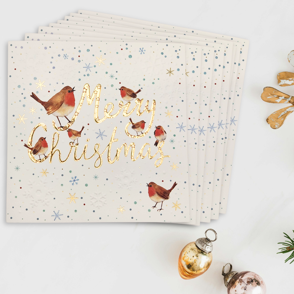8 x Premium Christmas Cards In Box - Merry Christmas Pheasants