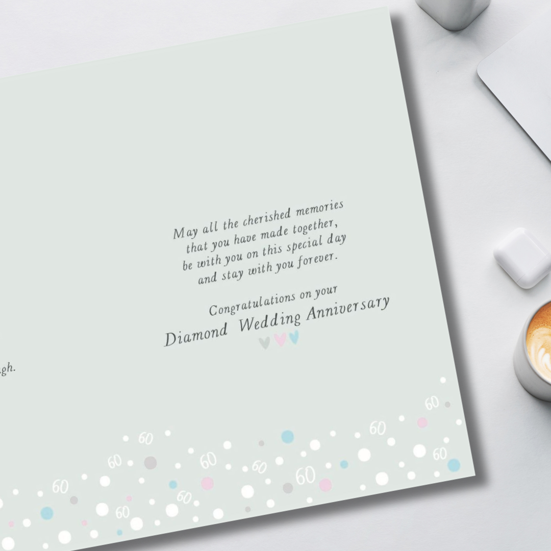 Mum & Dad Diamond Wedding Anniversary Card - 60 Years Together